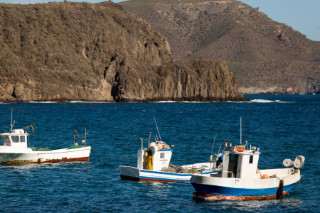 Barcos de pesca en el puerto de La Isleta del Moro