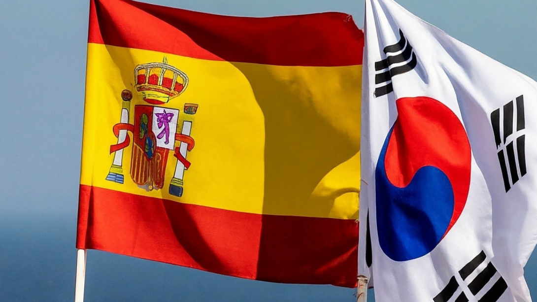banderas de españa y corea del sur
